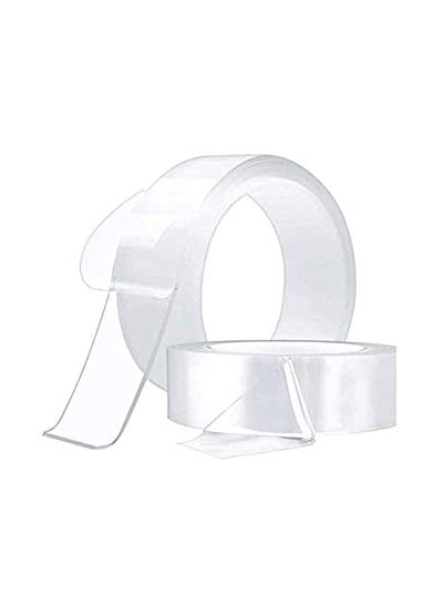 اشتري Gel Grip Reusable Sticky Double Sided, Anti-Slip, Residue-Free Adhesive Strips Clear Nano Traceless Magic Tape Roll (3M) في مصر