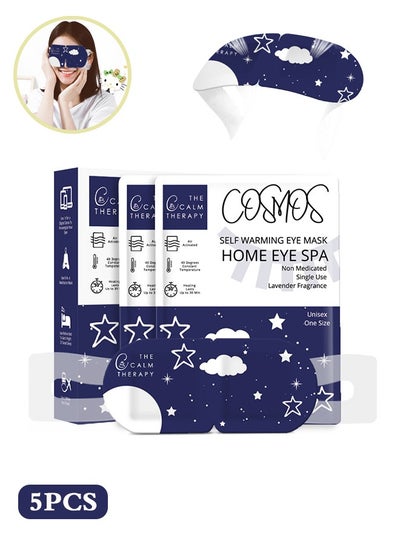 Buy 5pcs Heating Steam Eye Mask, Disposable Heated Eye Mask,   Soothe Dry Eye, Dark Circle Removal, Fatigue Relief Relax Sleep Eye Patch (  Lavender) in UAE