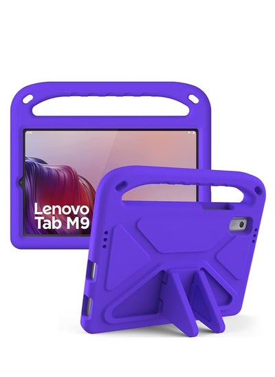 اشتري غطاء للأطفال متوافق مع Lenovo Tab M9 9.0 بوصة 2023 (TB-310FU / TB-310XU)، خفيف الوزن ومقاوم للصدمات مع مقبض وحامل، تصميم ودي للأطفال يحمي الجهاز ويجعله سهل الاستخدام وآمن للأطفال. في السعودية