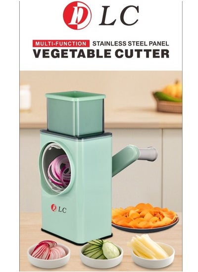 Buy Multifunctional manual vegetable and fruit slicer multi color 25 cm in Saudi Arabia