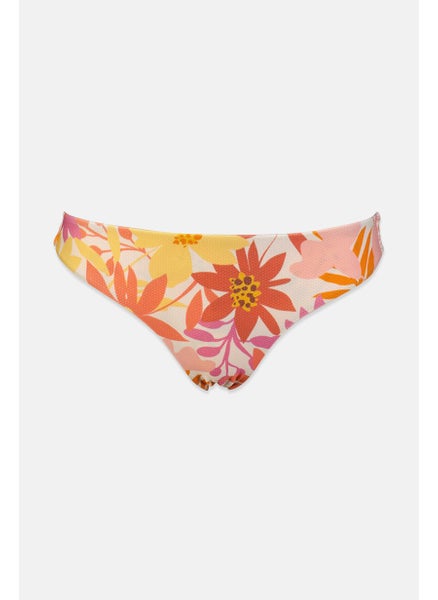 Buy Women Floral Bikini Bottom, Orange Combo in Saudi Arabia