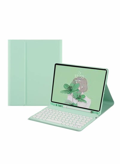 Buy Keyboard for Galaxy Tab S8 2022 / S7 2020 11 Inch (SM-X700/X706/T870/T875/T878) Keyboard Case Cute Color Round Key Wireless Detachable Bluetooth Keyboard Cover with Pen Holder (MintGreen) in UAE