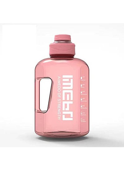 Buy 2.2L Motivational Water Bottle Wide Mouth with Time Marked to Drink More Daily - BPA Free Reusable Gym Sports Outdoor Large(2200ml) Capacity in UAE