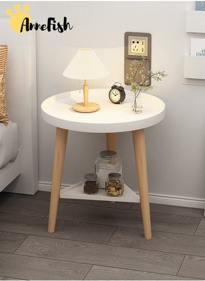 Buy Simple Double-layer Large-capacity Storage Bedside Coffee Table For Home End Table in Saudi Arabia