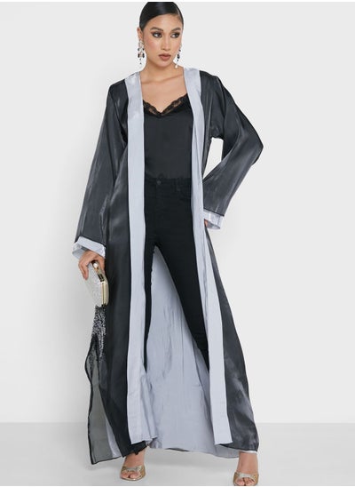 Buy Contrast Detail Embellished Abaya in Saudi Arabia