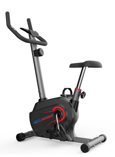 Buy Magnetic Exercise Bike With Hand Pulse, 100 KG - Black/Red in Egypt