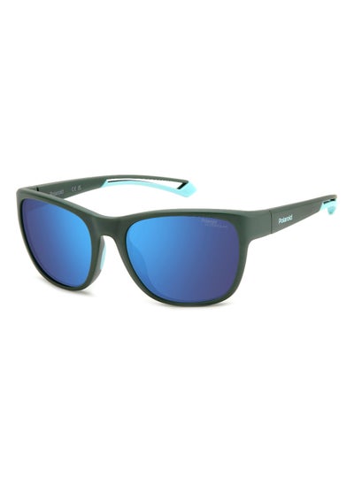 اشتري Unisex Polarized Rectangular Shape  Sunglasses PLD 7051/S GREY 47 - Lens Size: 46.8 Mm - Mt Grn في السعودية