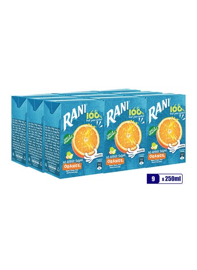 Buy Orange Fruit Drink 250ml Pack of 9 in UAE