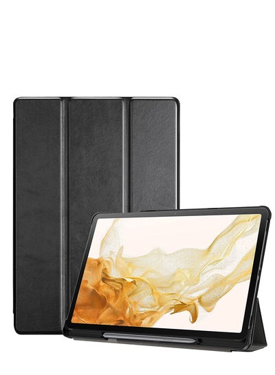 Buy Case for 12.4 inch Galaxy Tab S8 Plus 2022/ Tab S7 FE 2021/ Tab S7 Plus 2020, Slim Smart Cover with Pencil Holder for 12.4” Galaxy Tab S8+ S7 FE S7+ (SM-X800 X806 T730 T736 T970 T975) -Black in Egypt