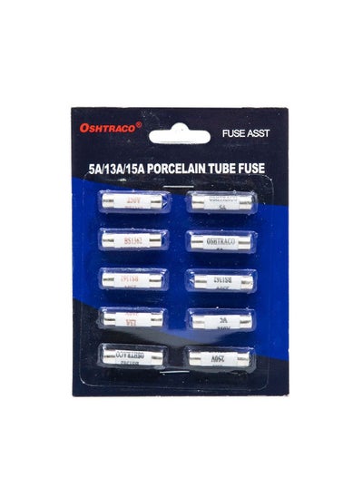 Buy Oshtraco 5A/13A/15Amp Assorted Fuse Pack in UAE