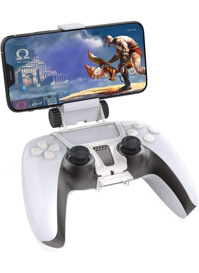 Buy PS5 Controller Mobile Gaming Clip, Clip Mount for PS5 DualSense Controller, Adjustable Mobile Phone Clamp Handle Bracket Gaming Holder Mount Stand for Playstation 5 Controller in UAE