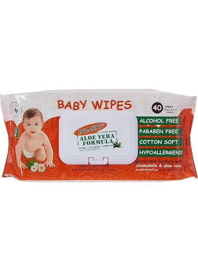 Buy Baby Wipes Flow Pack Of 40 Wipes White in Saudi Arabia