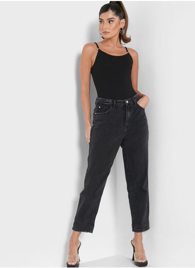 Buy High Waist Mom Jeans in Saudi Arabia