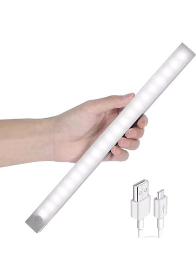 Buy Super Smart USB LED Motion Sensor Wireless Light for Kitchen Cabinet Bedroom Closet Indoor Night Light 50cm 28LED Light in Egypt