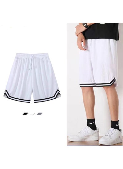 اشتري Ultra-Thin Ice Silk Mens Shorts Breathable Quick-Dry White في السعودية