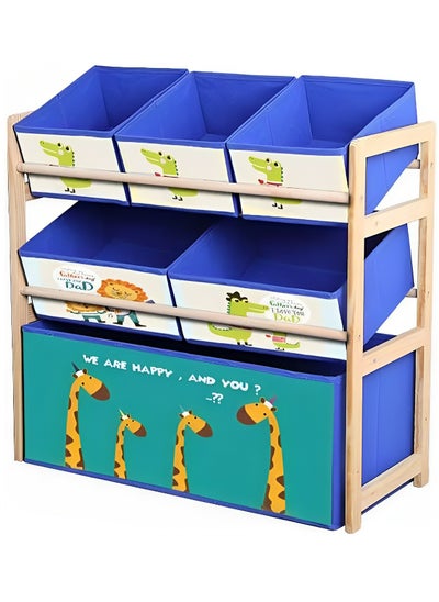 Buy Kids Toy Storage Organizer with 6 box, Toy Box and Storage Rack, for Living Room Bedroom in Saudi Arabia