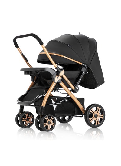 Buy Reversible Trip2 Stroller With Extra-wide Canopy - Black in UAE