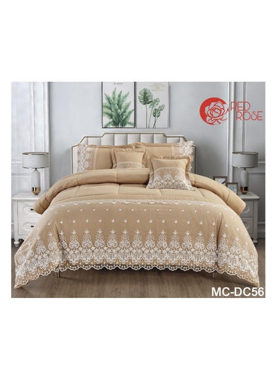 Buy 6-PIECE Dantel Comforter Set Microfiber King Size 240x260 cm in Saudi Arabia