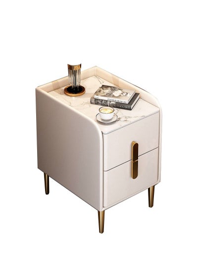 Buy European-style Light Luxury Bedside Table With Drawers 25*40*50cm in Saudi Arabia