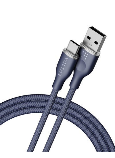 اشتري USB C Charger Cable, 3A 60W PD (3.3ft/1.0m), Double Nylon Braided Type C Charging Cable Fast Charge for iPhone 15 Pro Max, MacBook Pro 2020, iPad Pro 2021, iPad Air 5, Galaxy S21, Pixel, Switch, Blue في الامارات