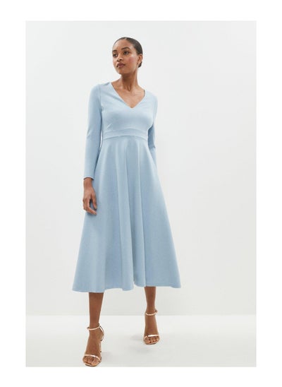 اشتري V-Neck Full Skirt Midi Dress في السعودية