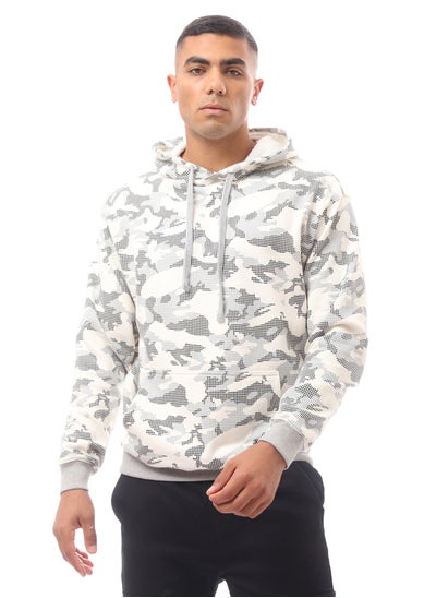 Buy Long Sleeve Multicolour Slip On Patterned Hoodie in Egypt