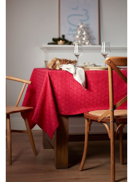 Buy Tablecloth Jacquard, Red in UAE