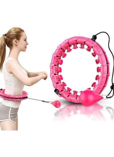 اشتري Hula Hoops 24 Knots Hula Hoop Fitness Adult Exercise Ring for Man and Women Smart Waist Noiseless Hula Hoop weighted Ball infinity Hula Hoop for Exercise and fitness at home في الامارات