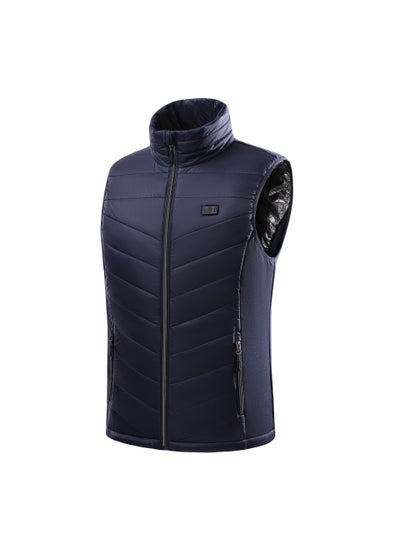 Buy Smart Heated Vest 15-Zone Fiber Men USB Deep Blue-Fever in Zone 15 in UAE