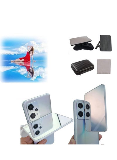 Buy Mobile Phone Camera Mirror Reflection Clip Kit Mobile Phone Reflection Camera Clip Selfie Reflector Mobile Phone Shooting Supplies Suitable for Travel in UAE