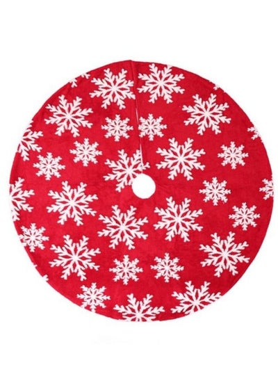 Buy Christmas Tree Skirt Red/White 90cm in UAE