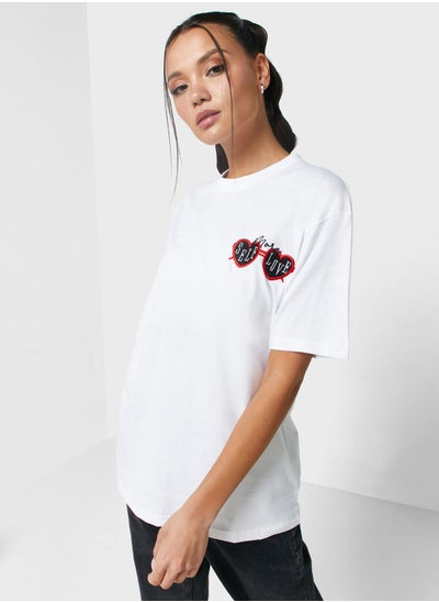 اشتري Oversized Tee With Drop Shoulder في الامارات