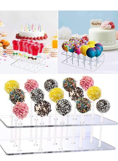 اشتري Acrylic Cake Pop Lollipop Display Stand Clear Acrylic Lollipop Holder Jewelry Display Shelf for Wedding Birthday Party, Hole, Storage Organizer, Decoration, Cake, Candy, Large Hole في السعودية