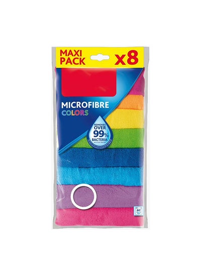 Buy Vileda 8-Piece Microfibre Multipurpose Cloth Set in UAE