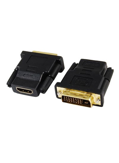 Buy DVI Male 24 1 To HDMI Female Converter Connector Adapter black in UAE