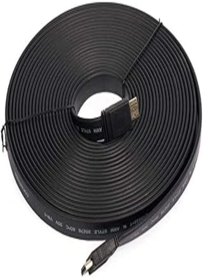 اشتري 1080P HDMI to HDMI Flat Cable (10m, Black) في مصر