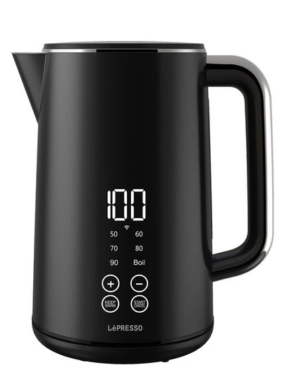 Buy LePresso Quick Boiling Smart Electric Kettle With App and Touch Panel 1.7L Black in UAE