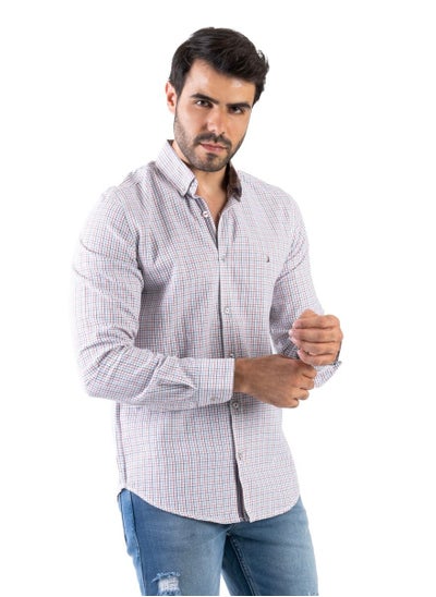 اشتري Men's Shirt - Made Of Cotton - Red - Multicolor في مصر