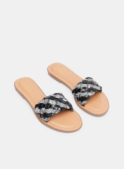 Buy Weave Detail Flat Sandals in Egypt
