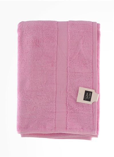 اشتري Pink 100% Cotton Bath Towel 70x140 cm في الامارات