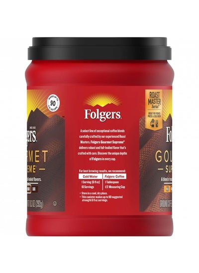 Buy Folgers Gourmet Supreme Medium Dark Roast Ground Coffee, 10.3 Ounces in UAE