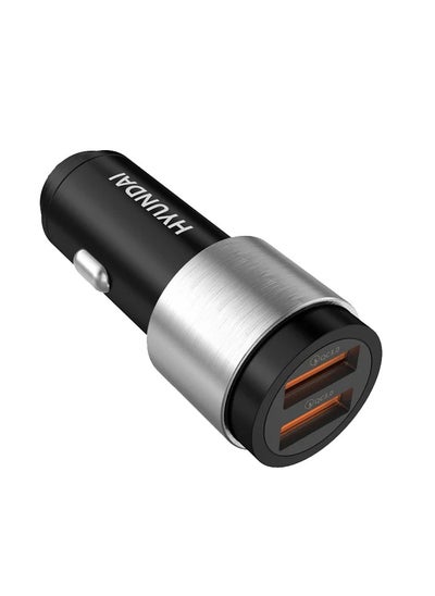 Buy Hyundai HDCO2S CAR CHARGER PD 40W Dual Port Silver in Egypt