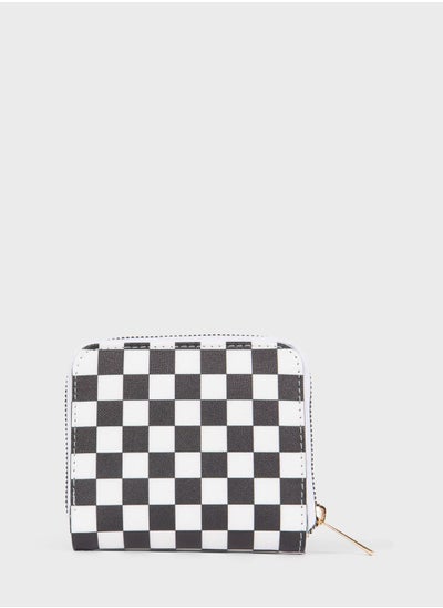 اشتري Women'S Checkerboard Patterned Faux Leather Wallet في الامارات