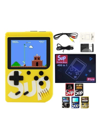 Buy SUP Game Box Plus 400 in 1 Retro Games UPGRADED VERSION mini Portable Console Handheld Gift Kids Boys/Girls 3,4,5,6,7,8,9,10 Years Yellow in Egypt