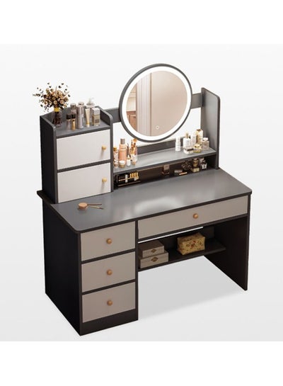 Buy Multifunctional Makeup Vanity Dressing Table with Drawers 80 CM in UAE