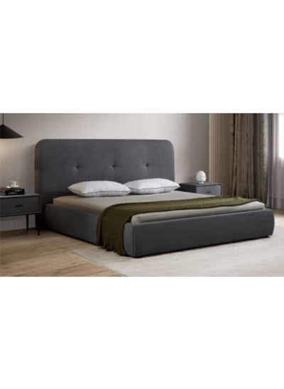 Buy Durable and Elegant Design Soft Bed Frame Dark Grey 120 x 200 cm JY-687-120X200 in Saudi Arabia