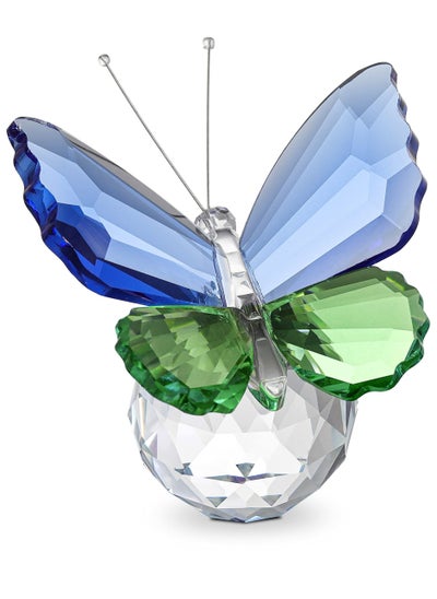 Buy Crystal Butterfly Figurine with Ball Base Crystals Flying Blue Green Butterflies Collectibles Figurines for Home Wedding Decor in Saudi Arabia