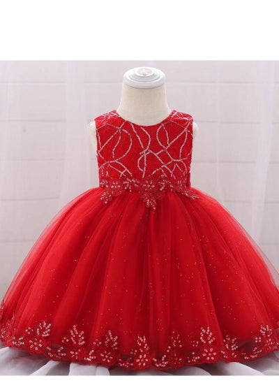 اشتري Toddler Infant Newborn Baby Girl Dress Clothing For Birthday Wedding في الامارات