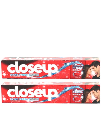 Buy Pack Of 2 Deep Action Toothpaste Hot Red 123ml in Saudi Arabia