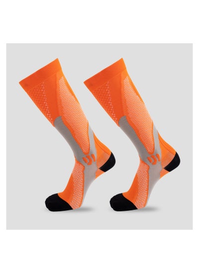 اشتري Outdoor Cycling Fitness Slim Leg elastic Compression Socks Football Socks في السعودية